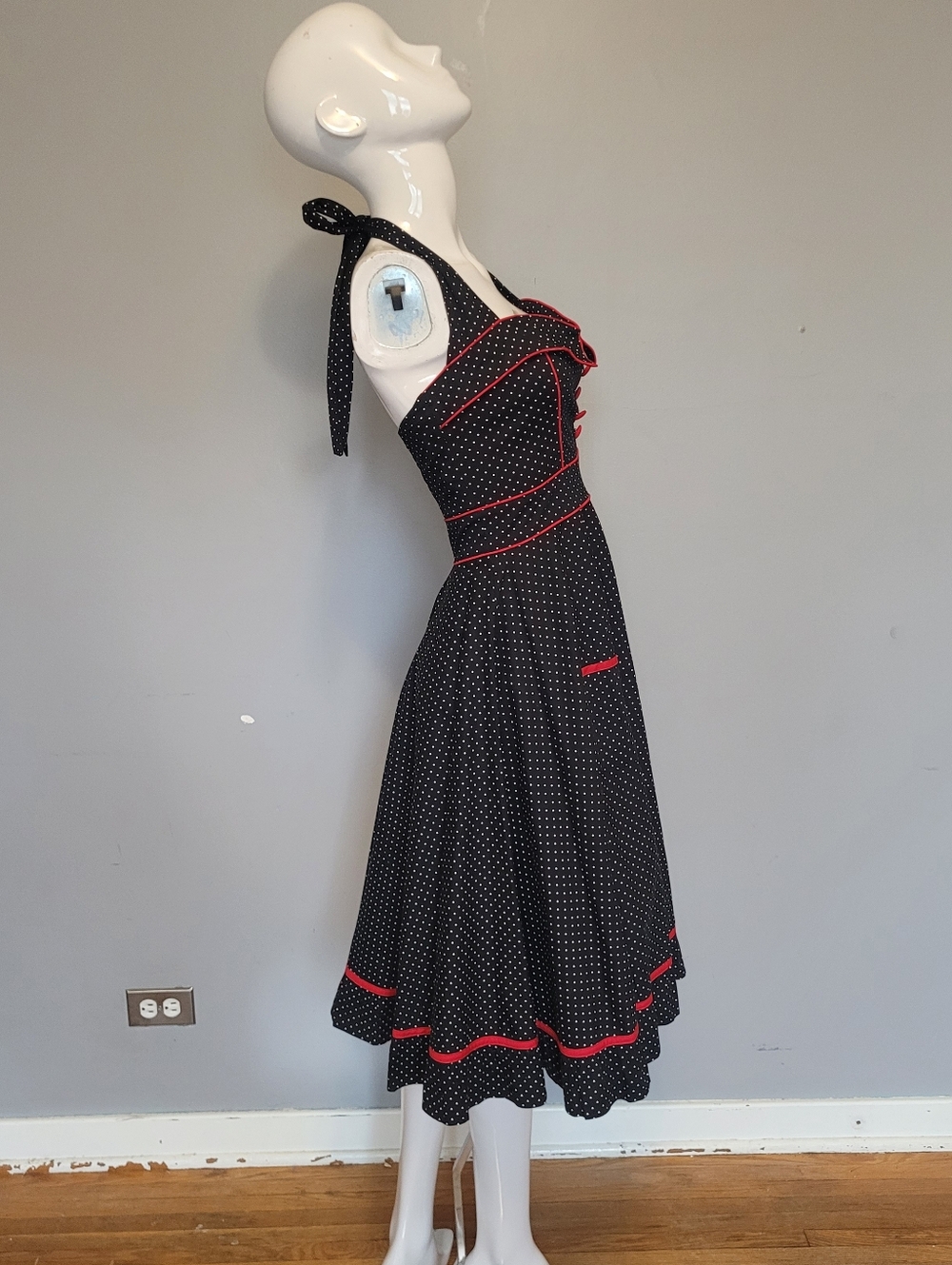 Hell Bunny Vanity Swing Dress, VGUC, Size L - Picture 3 of 9